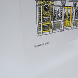 Crown Bar Belfast Screen Printed Artist Tea Towel