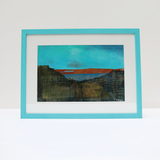 Landscape Blue framed