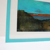 Landscape Blue framed