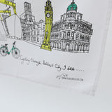 Belfast Doodle Dander Artist Tea Towel