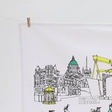 Belfast Doodle Dander Artist Tea Towel