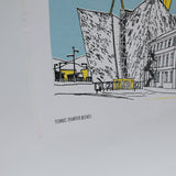 Titanic Quarter Belfast Screen Printed Artist Tea Towel