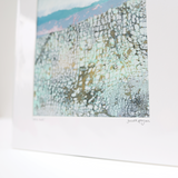 close up of textural gell plate monoprint