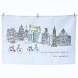Belfast Doodle Dander Artist Tea Towel