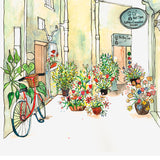 Close up section of an original watercolour sketch by Danielle Morgan Flax Fox