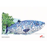 Big Blue Fish Postcard