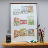 Belfast Bar illustration by Danielle Morgan Flax Fox