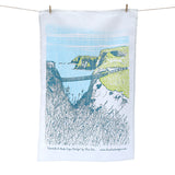 Carrick-A-Rede Rope Bridge Screen Printed Artist Tea Towel