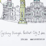 Belfast Doodle Dander Artist Tea Towel