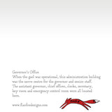 governors office back postcard with text