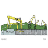 Cranes, Belfast Postcard