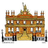 The Merchant hotel Belfast illustrated art postcard