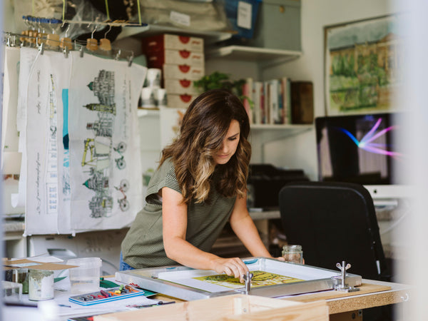 Danielle Morgan Flax Fox working on Hillsborough Castle design