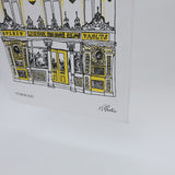 Crown Bar Belfast Screen Printed Artist Tea Towel