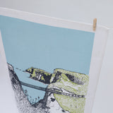 Carrick-A-Rede Rope Bridge Screen Printed Artist Tea Towel