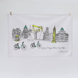 Belfast Doodle Dander Artist Tea Towel