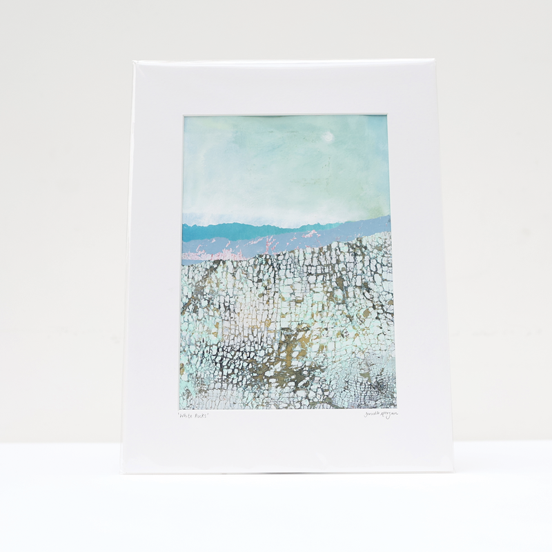close up of textural gell plate monoprint