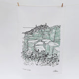 Giant's Causeway Screen Printed Artist Tea Towel