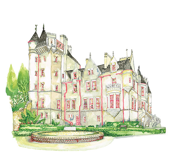 Watercolour giclee print of Belfast Castle by Danielle Morgan