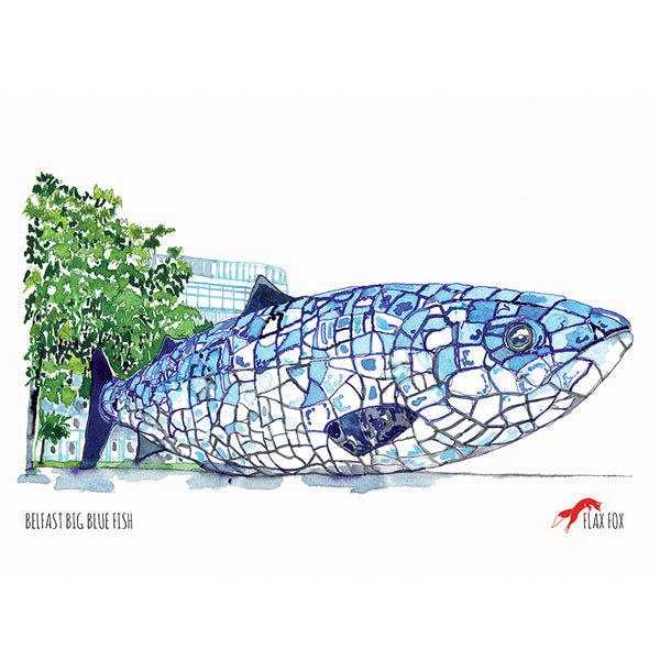 Big Blue Fish Postcard