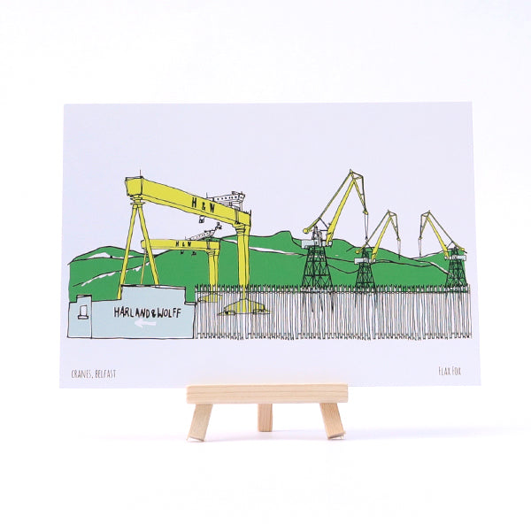 Cranes, Belfast Postcard
