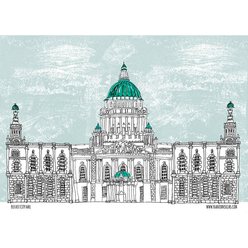 Belfast City Hall Artist Tea Towel