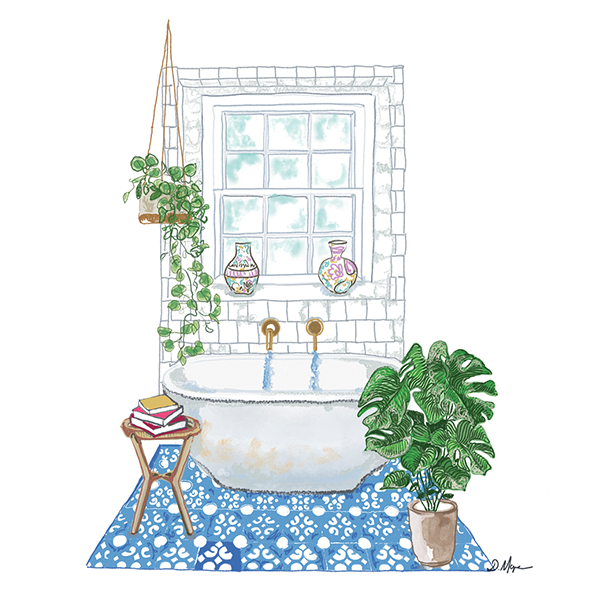 danielle morgan illustration bath time