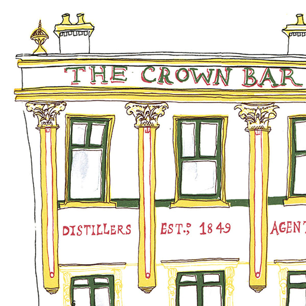 Crown Bar Giclée Print by Flax Fox