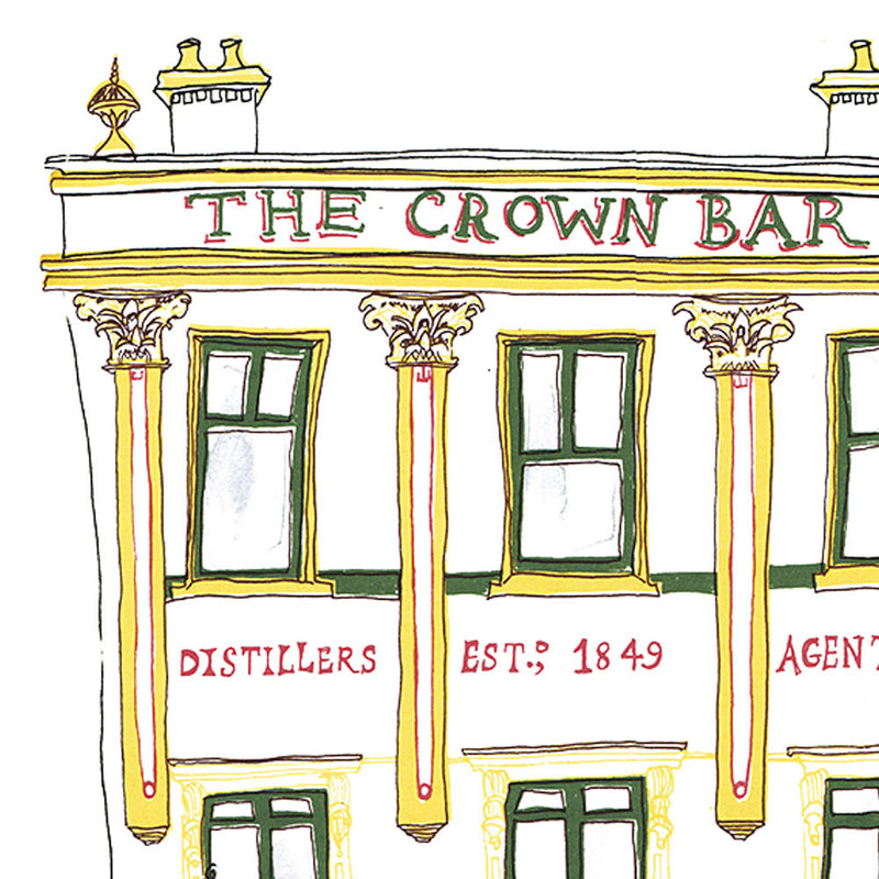 Crown Bar Giclée Print by Flax Fox