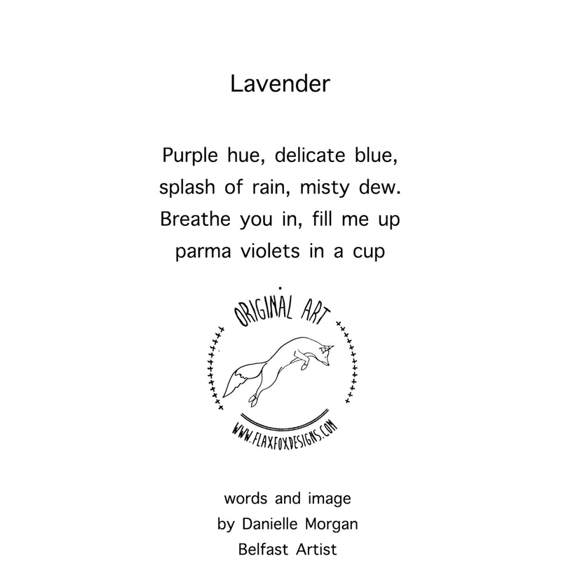 Purple hue, delicateblue,splash of rain,misty dew. Breathe you in, fill me up, parma violets in a cup.