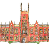 Queen's University giclee art print by Danielle Morgan Flax Fox