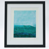 Original Art Print by Danielle Morgan of a cool blue mountain view.