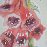 Foxglove watercolour painting by Danielle Morgan. inspired by mount stewart gardens