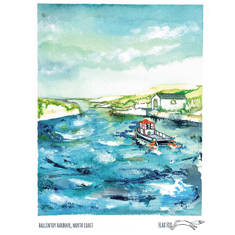 Ballintoy Harbour illustration by Danielle Morgan