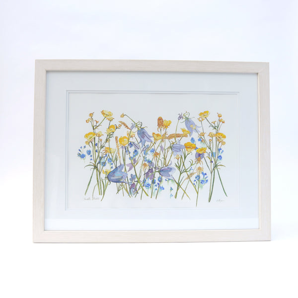 Harebell bluebell watercolour painting by Danielle Morgan from Flax Fox