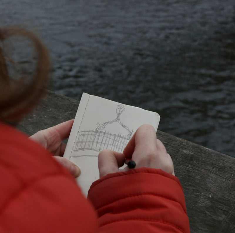 Close up of Ha'Penny Bridge Sketch by Danielle Morgan 