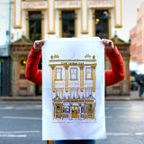 Crown Bar Belfast Screen Printed Artist Tea Towel